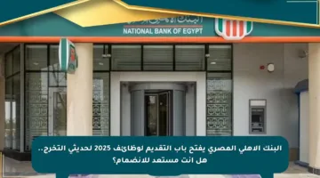 البنك الأهلي المصري يفتح باب التقديم لوظائف 2025 لحديثي التخرج.. هل أنت مستعد للانضمام؟
